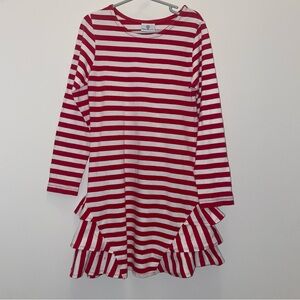 Florence Eiseman Red and White Striped Ruffle Dress